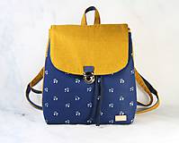 Batohy - batoh Martin modrotlačový žltý 1 - 11297480_