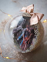 Dekorácie - ŠAMPANSKÉ vianočné gule s 3D fotkou (vzor na bokoch a na zadnej strane) - 11299472_