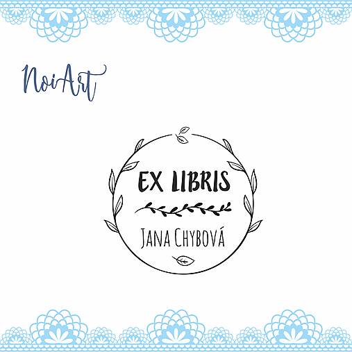Materiál ručne robený - Pečiatka EX LIBRIS lístky - 11305042_