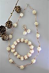 Sady šperkov - perly náramok, náhrdelník a náušnice - svadobný set - 11303676_