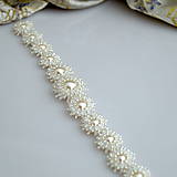 Náramky - Unikátny svadobný perlový náramok(Ag925) - 11302577_