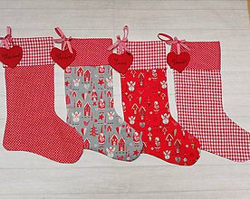 Dekorácie - Vianočné ponožky - 11301787_
