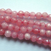 Minerály - Jadeit fazet 4mm-1ks (pastel pink) - 11310599_