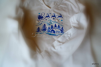 Topy, tričká, tielka - bavlnené tričko (Zimná krajina) - 11307754_