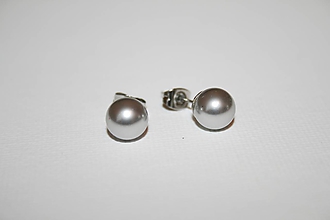 Náušnice - Crystal Pearls (Crystal Light Grey Pearl) - 11309763_