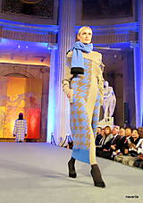Bundy a kabáty - Plášť TÝNA- retro vzor velká kohoutí stopa - 11309581_