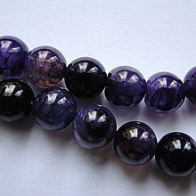 Minerály - Achát 10mm-1ks (purple krakl) - 11310734_