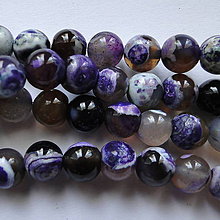 Minerály - Achát dračí-1ks  (8mm-purple) - 11310747_