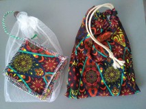 Úžitkový textil - Sady odličovacích prateľných štvorcov *Etno* (Lesné tône veľké) - 11312206_