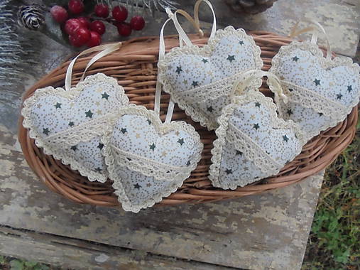 Dekorácie - Vianočné srdiečko do dlane - 11311109_