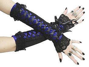 Rukavice - Spoločenské bezprstové rukavice gothic rukavice 07110 - 11320218_