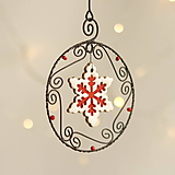 Dekorácie - vianočná dekorácia hviezda (Biela) - 11316397_