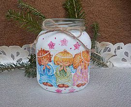 Svietidlá - Vianočný pohár-anieličkovia - 11318627_