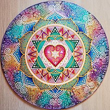 Dekorácie - Mandala...Vesmírna rovnováha srdca - 11315897_