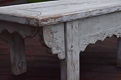Nábytok - VYPREDAJ vintage shabby stôl - 11324109_