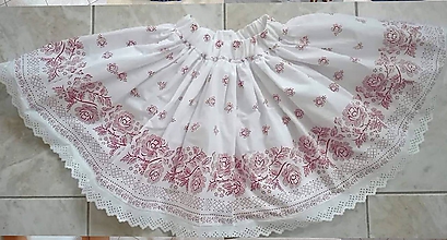 Detské oblečenie - Dievčenská folklórna suknička (Biela) - 11328688_