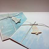 Papiernictvo - Pohľadnica ... zvonivé Vianoce II (bielomodrá) - 11332299_