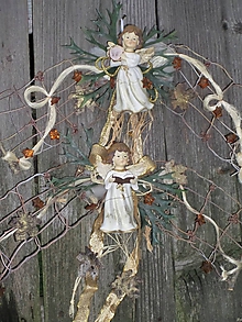 Dekorácie - Vianočná závesná dekorácia s anjelikom - 11336971_
