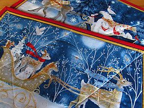 Úžitkový textil - Veľký a malý sob prestieranie Vianoce v lese B - 11335748_