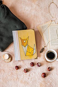 Papiernictvo - ART zápisník * diár A5 ,,Líška " linajkový - 11334262_