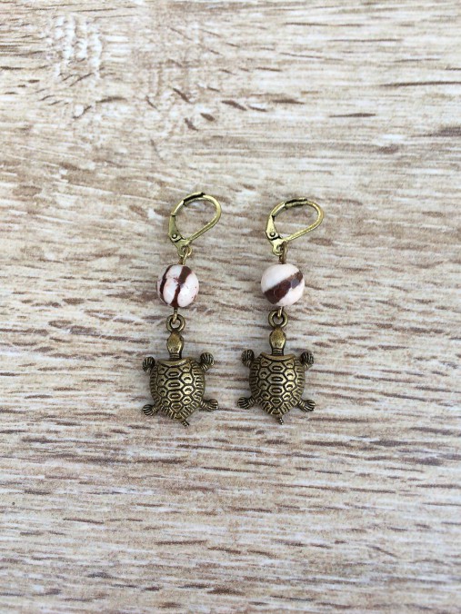 Náušnice - náušnice korytnačky - 11334659_