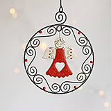Dekorácie - vianočná dekorácia s anjelikom - 11339454_
