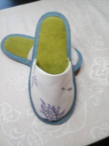 Ponožky, pančuchy, obuv - Papuče  levandula 2 - 11338948_