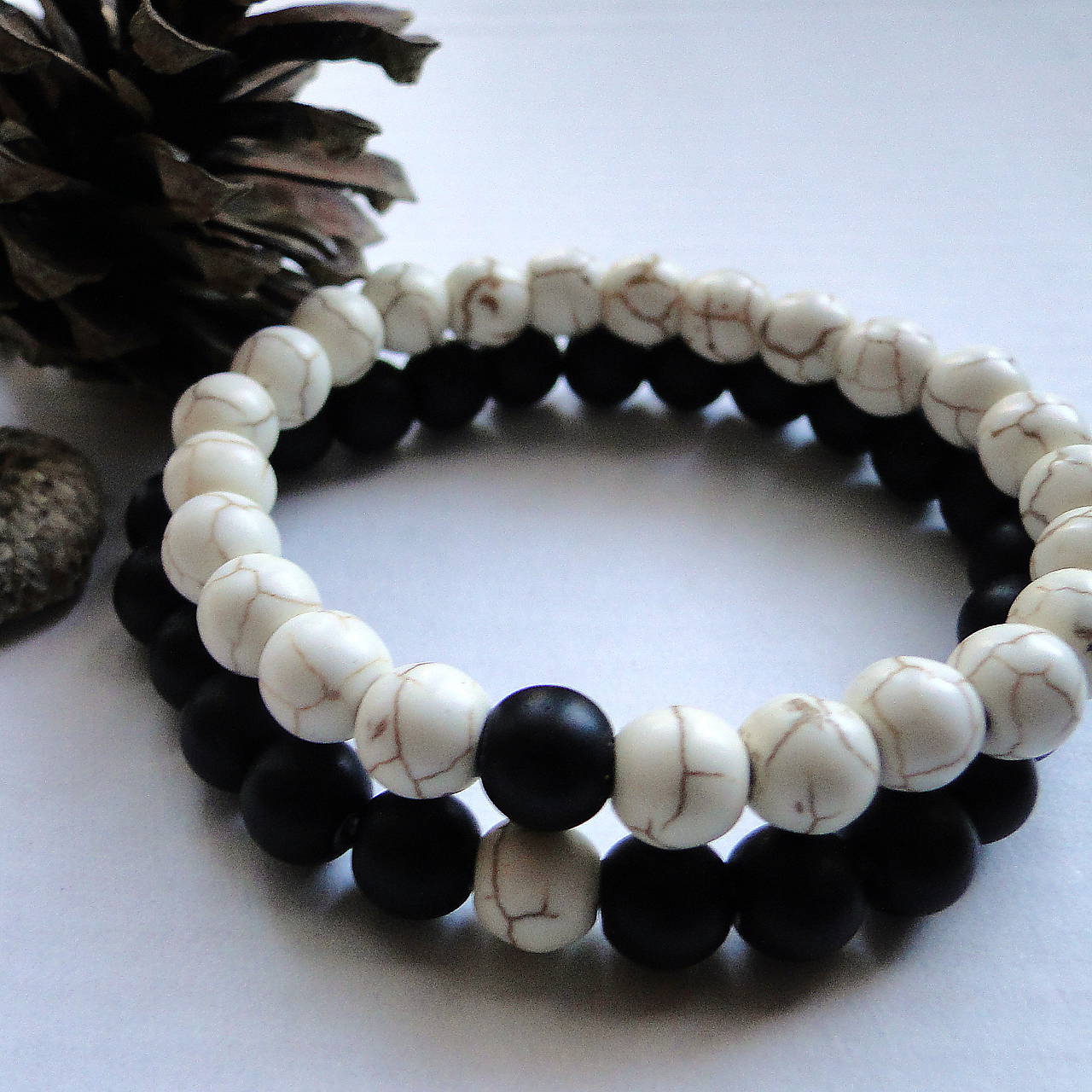 Náramok-ónyx+tyrkenit