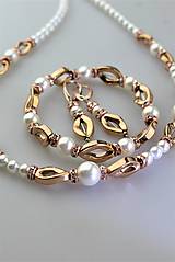Sady šperkov - Perly swarovski a hematit  - luxusný set - 11342345_