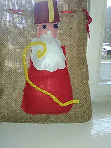 Úžitkový textil - Vianočné   vrecúška pre deti (s Mikulášom) - 11338899_