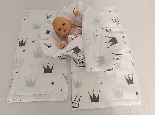 Hračky - Súpravka korunková, zelená 50x24 cm (Biela) - 11341277_