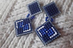 Náušnice - Náušnice Squares II Blue Edition - 11347574_