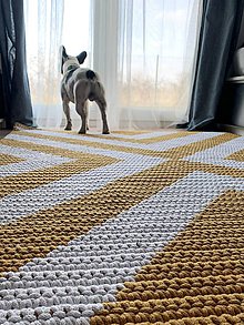 Úžitkový textil - Háčkovaný koberec Copenhagen - 11343004_
