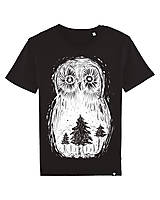 Topy, tričká, tielka - Unisex organické tričko Sova lesná - 11346848_