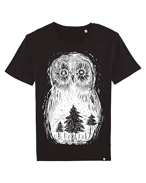 Unisex organické tričko Sova lesná