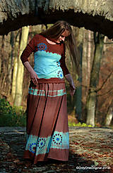 Sukne - Sukňa batikovaná, maľovaná, etno ZEM - 11348610_