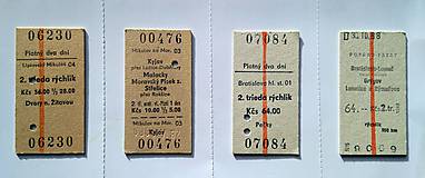 Magnetky - Vlakové lístky - magnetky 3 ks - 11349217_