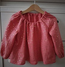 Detské oblečenie - detský top "hviezdny" (98 - Červená) - 11348612_