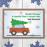 Papiernictvo - Auto a vianočný stromček - 11351024_