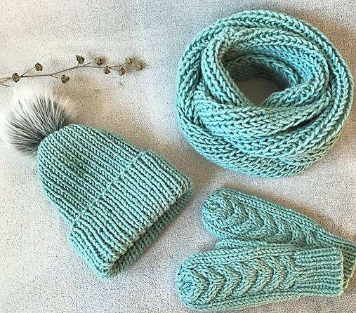 Šály a nákrčníky - Nákrčník - jednofarebný. (Mint- tyrkysová) - 11353458_