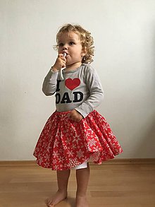 Detské oblečenie - detská vianočná suknička s vločkami - 11353242_