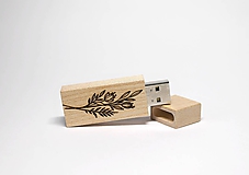 Papiernictvo - DREVENÉ USB_KVETINKA (DREVENÉ USB 16GB) - 11352193_