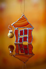 Sklenený domček - tiffany dekorácia