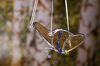 Dekorácie - Motýľ s modrým krídlom, tiffany (Motýľ s modrým krídlom, tiffany) - 11354440_