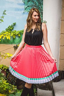 Sukne - Ručne plisovaná sukňa – Milena - 11352642_