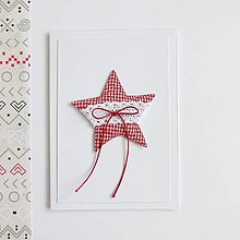 Papiernictvo - Vianočná pohľadnica, hviezdička - 11356469_