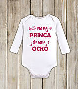 Detské oblečenie - Body Ocko je môj princ - 11358700_