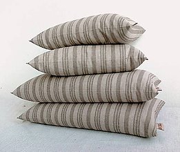 Úžitkový textil - FILKI šupkový vankúš 30 cm (Béžový pruhovaný) - 11355577_