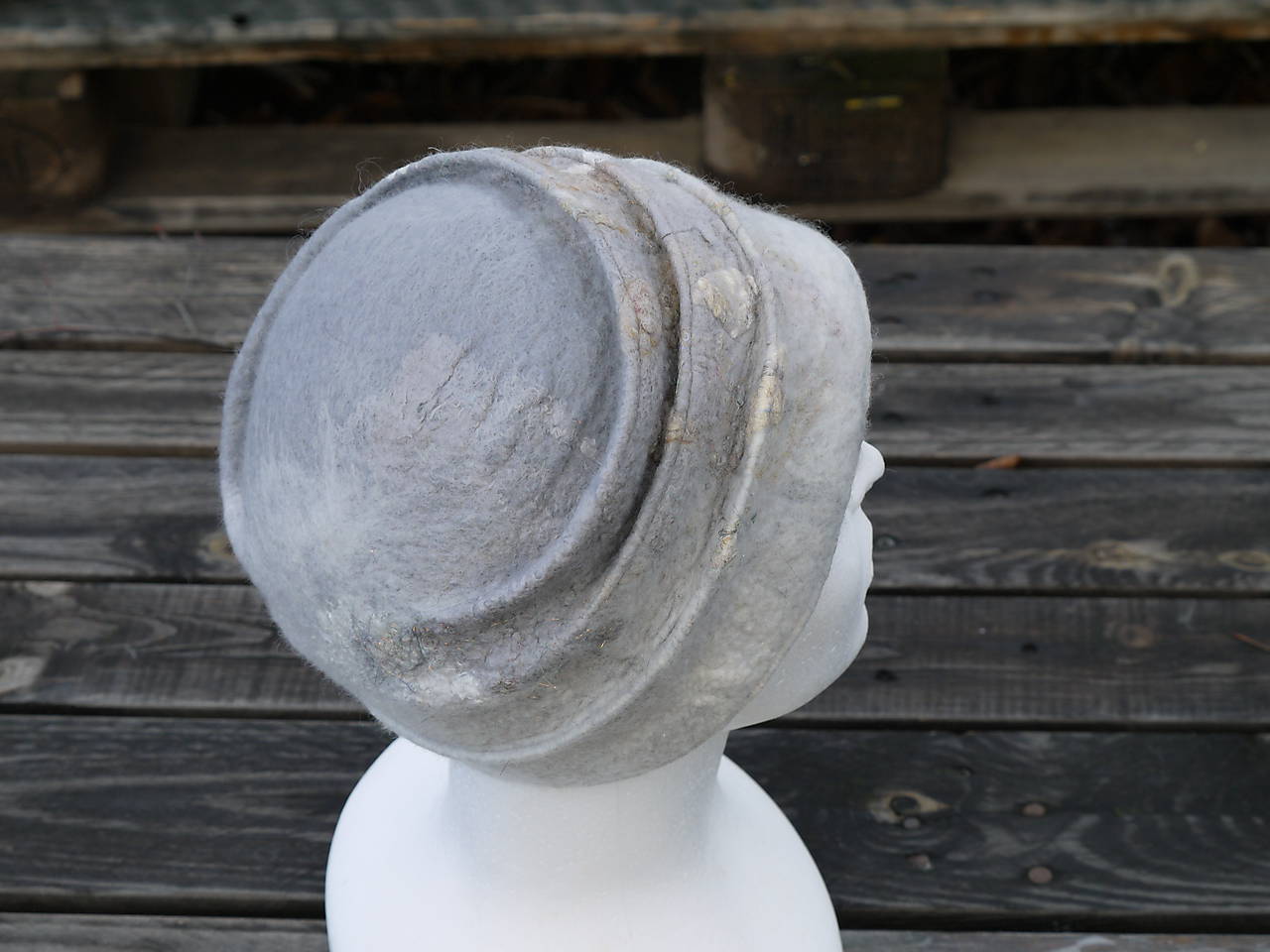 Šedý klobúk z Merino vlny