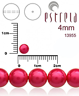 Korálky - Voskované perly zn.Estrela (13955 - pastelová ružová) 4mm, bal.31ks - 11363361_